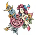 bisexual pride tattoo design idea