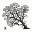 leafless tree tattoo design idea