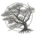leafless tree tattoo design idea