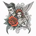 brother and sister tattoo design idea