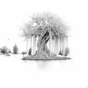 willow tree  tattoo design idea