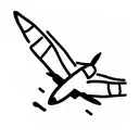spitfire with paper airplane shadow tattoo design idea