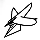 spitfire with paper airplane shadow tattoo design idea