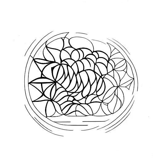 Golden ratio and wave  tattoo design idea