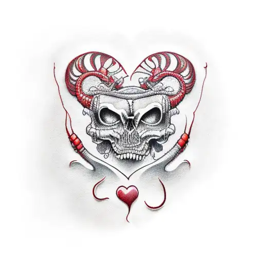 love and hate in Scorpio  tattoo design idea