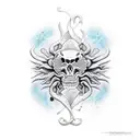 love and hate in Scorpio  tattoo design idea
