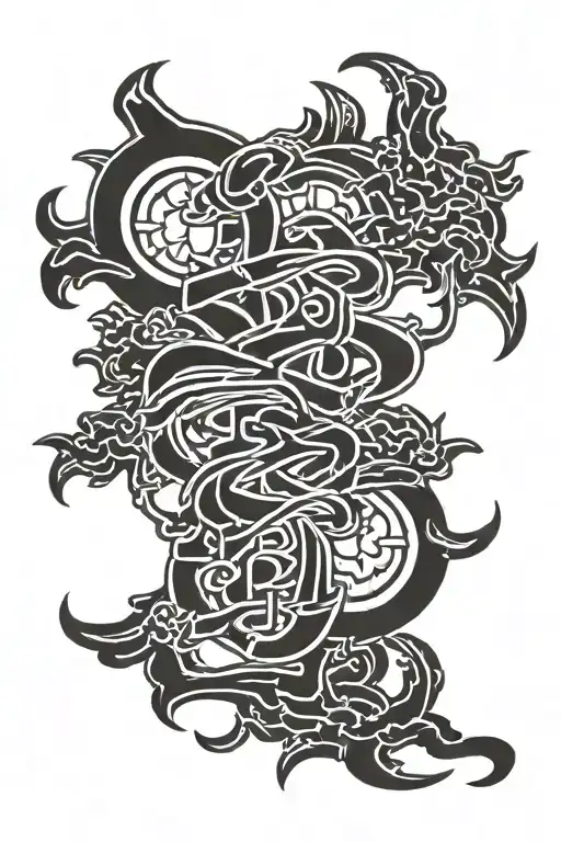 Bro Love in Chinese symbol  tattoo design idea