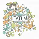 Kids names with Tatum tattoo design idea