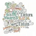 Kids names with Tatum tattoo design idea
