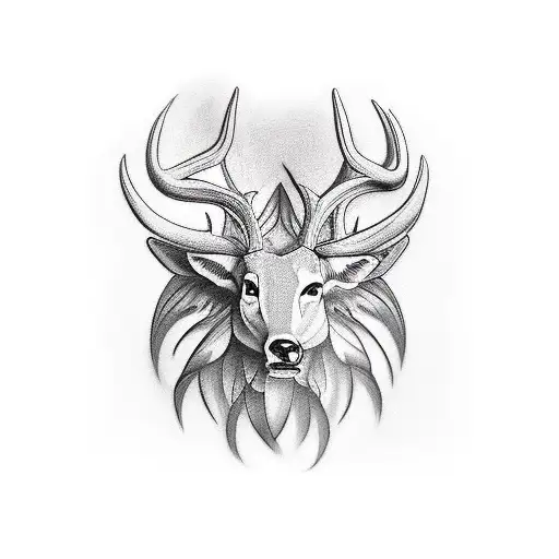 buck tattoo design idea