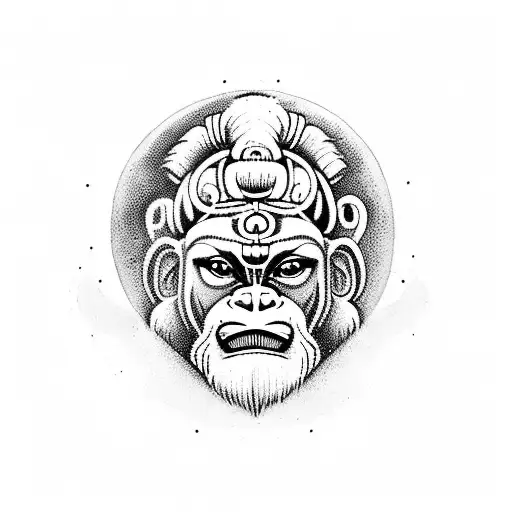 Hanuman, god, hindu, india, monkey, tattoo, tribal, HD phone wallpaper |  Peakpx