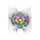 forearm tattoo featuring bands like Oasis, Pink Floyd, Guns n Roses, Nirvana, Coldplay, Radiohead  tattoo design idea