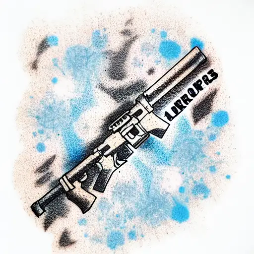 AR 15 tattoo design idea