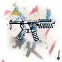 AR 15 tattoo design idea