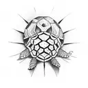 Indian star tortoise tattoo design idea