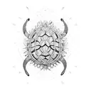 Indian star tortoise tattoo design idea
