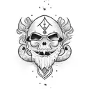 bearded lady tattoo design idea