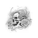 bearded lady tattoo design idea