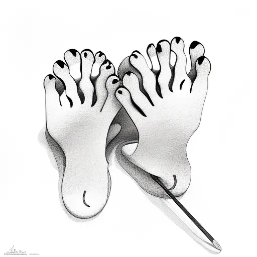 Toes Lollipops tattoo design idea