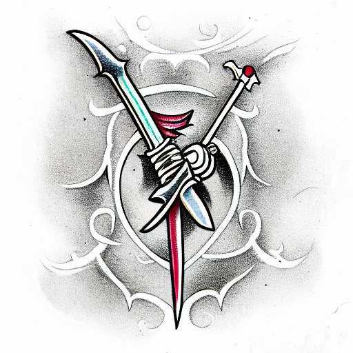 Long Sword tattoo design idea