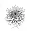 Chrysanthemum tattoo design idea
