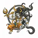 angry lord shiva tattoo design idea