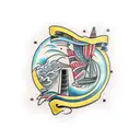 text "under the bridge" tattoo design idea