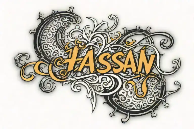 Name "Hasan" tattoo design idea