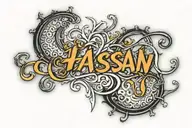 Name "Hasan" tattoo design idea