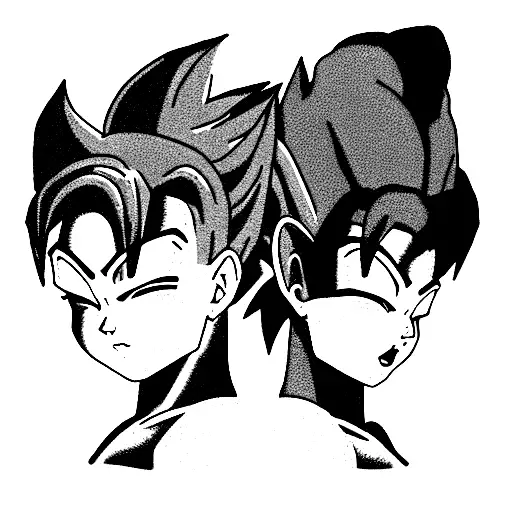 Bulma y Vegeta  tattoo design idea