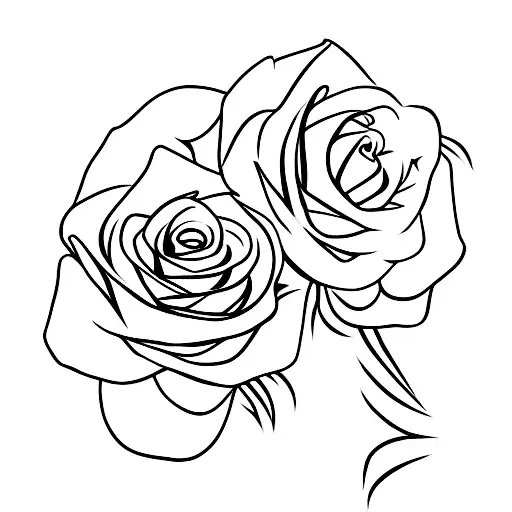 rose and snake tattoo design idea
