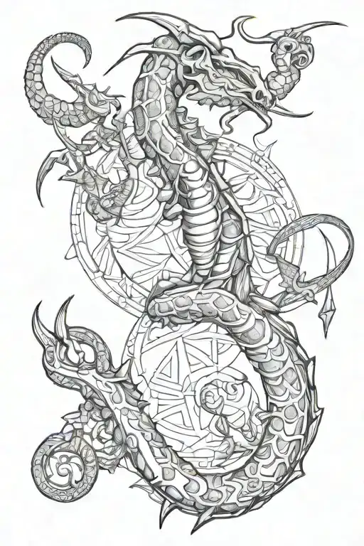 scorpio sagittarius cancer tattoo design idea