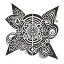 text: BNWO tattoo design idea