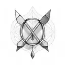 bow and arrow tattoo design idea