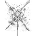 bow and arrow tattoo design idea