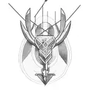bow and arrow tattoo design idea