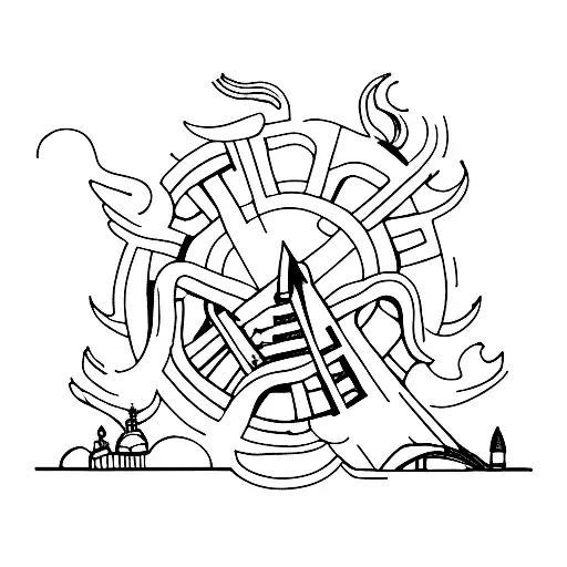 running in venice tattoo design idea