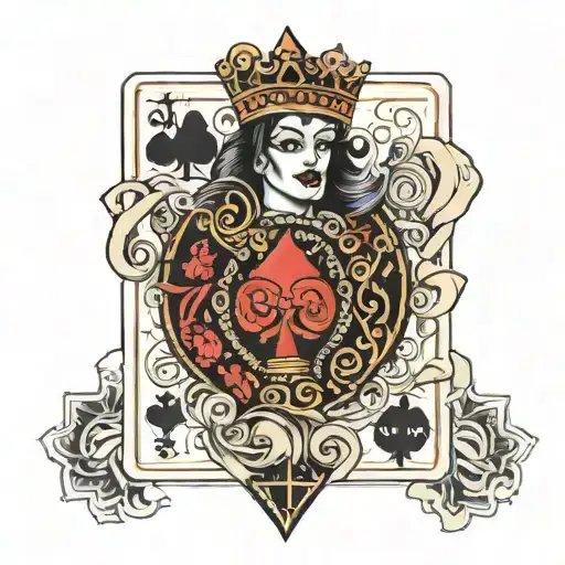 jack of spades queen of hearts tattoo tattoo design idea