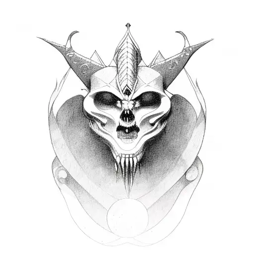 The God Nergal of Sumerian Mythology tattoo design idea