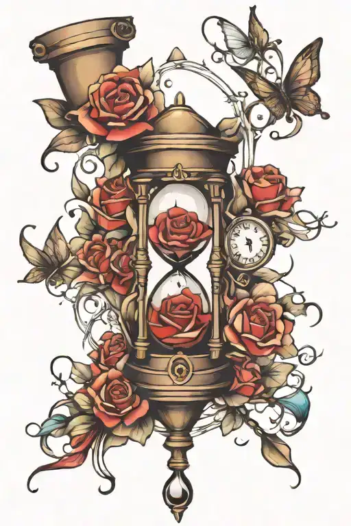 broken hourglass tattoo tattoo design idea