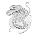 white snake  tattoo design idea
