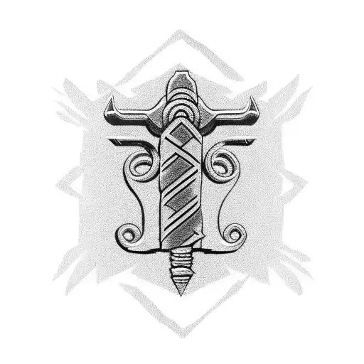 thors hammer tattoo design idea