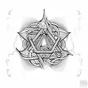 triangle and tentacles tattoo design idea