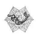 triangle and tentacles tattoo design idea