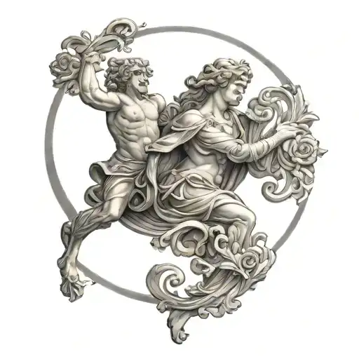 renaissance style tattoo design idea