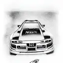 Nissan Skyline gtr tattoo design idea