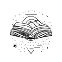 open book tattoo design idea