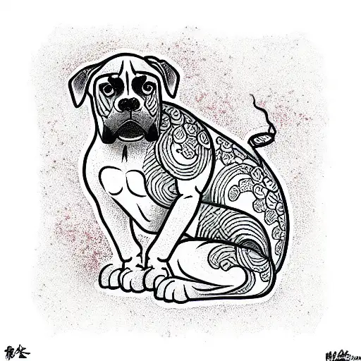 boxer  tattoo design idea