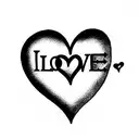 fuck love tattoo design idea