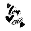 fuck love tattoo design idea